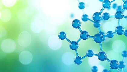 Molecular Structure with Green Background.