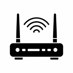 WiFi Router Icon Vector for Internet Services.