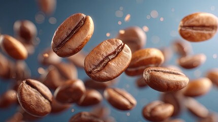 Obraz premium coffee beans isolated on white background