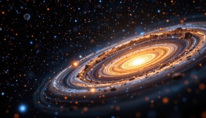 Exploring cosmic wonders a stunning galaxy in deep space digital art cosmic environment high-detail view