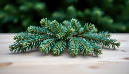 Festive evergreen arrangement home setting botanical display natural environment aesthetic view holiday concept