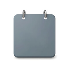A sleek gray calendar design featuring metal rings, suitable for organizing dates and events.