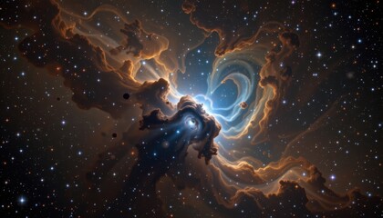 Exploring cosmic wonders and galactic events deep space digital art outer space nebula concept