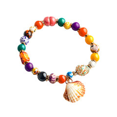 Playful Bracelet with an Irregular Arrangement Isolated on Transparent Background