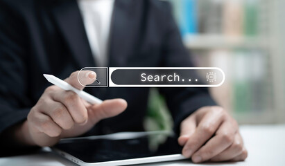Online Search Interface Activated by Stylus on Tablet