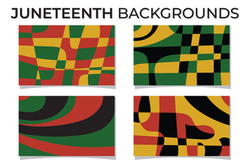 a set of abstract backgrounds with juneteenth theme, abstract seamless juneteenth background