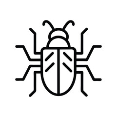 Bug Icon – Flat Vector Insect Design