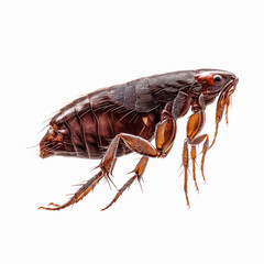 Microscopic Close-up of a Single Flea Insect