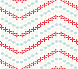 Geometric shapes in the form of squares, rhombuses and triangles, located diagonally, form a seamless pattern for presentations, postcards, websites.