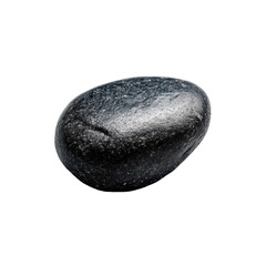 Single black stone with smooth surface.