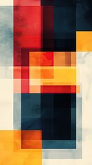 Abstract geometric shapes in vibrant colors.