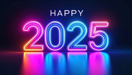 Neon 2025 New Years Greeting.