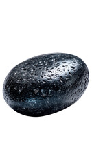 A smooth, dark stone with a shiny surface.