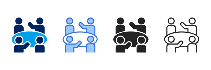 Meeting  Icon Set Different Style Collection 