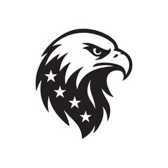 eagle head with stars vector