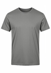 Gray T-Shirt Isolated on White Background for Clothing Design Photo
