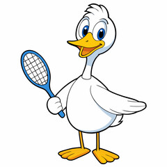 cartoon duck with a ball