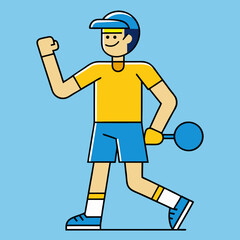 tennis player cartoon