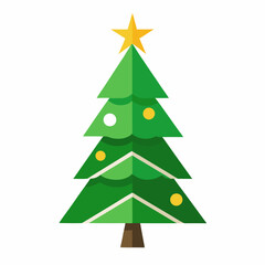 christmas tree isolated on white