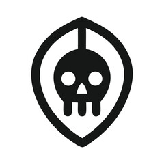 Cyber Attack Glyph Symbol Illustration