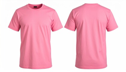 Pink Tshirt Mockup with Front  Back.