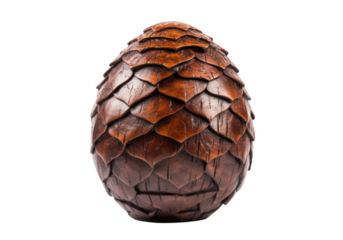 Dragon egg shaped decorative object isolated on a white background, On Transparent Background, Png