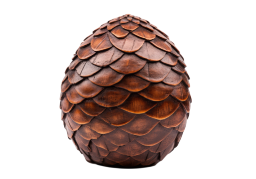 Dragon egg shaped decorative object isolated on a white background, On Transparent Background, Png