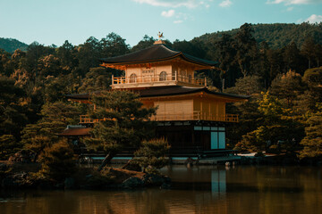 Amazing golden palace in Kyoto, Japan