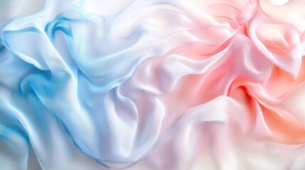 Obraz premium Delicate, flowing fabric with soft, pastel colors.