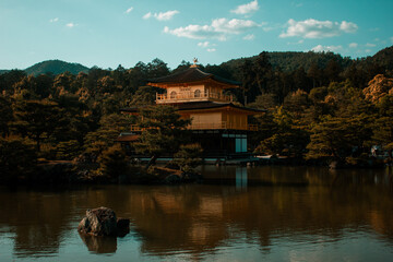 Amazing golden palace in Kyoto, Japan