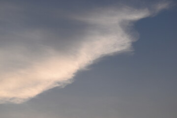 beautiful blue sky and white cloud background in springtime