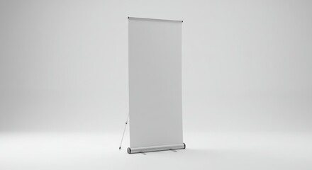 Blank roll up banner mockup