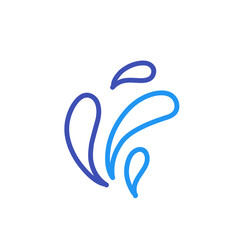 water splash line art