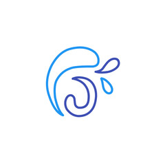 water splash line art