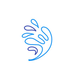 Fototapeta premium water splash line art