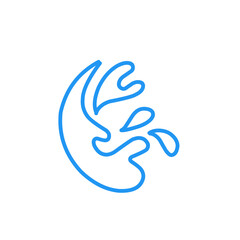 water splash line art