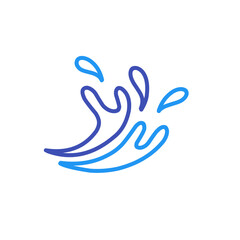 water splash line art