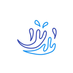 water splash line art