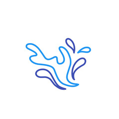 water splash line art