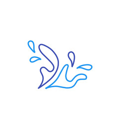 water splash line art