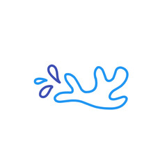 Fototapeta premium water splash line art