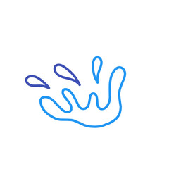 water splash line art