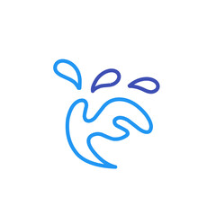 water splash line art