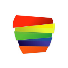 lighting layout diagram with 5 Step list with different level levels, circular layout diagram infographic element template, business classic modern template