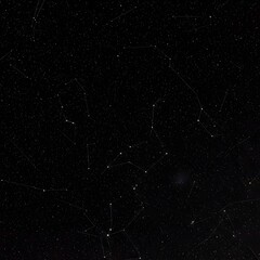 Constellations shining in the night sky