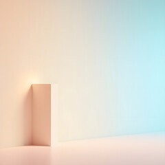 Fototapeta premium Pastel Minimalist Product Display Background Peach and Teal Gradient Wall