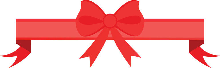 red ribbon with bow