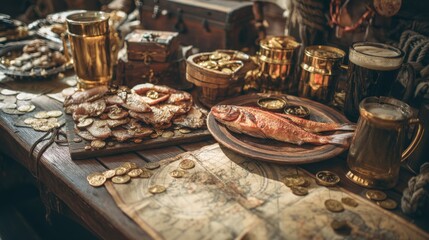 Pirate's Feast: A Treasure Trove of  Gold and Gourmet Grub