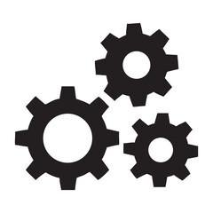  Gears icon vector illustration on white background .