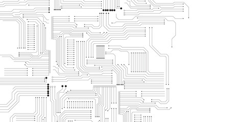 Circuit Board Technology Copy Space Vector Background.